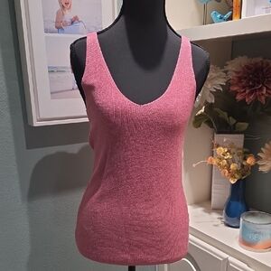 Boston Proper Pink Knit Tank Top